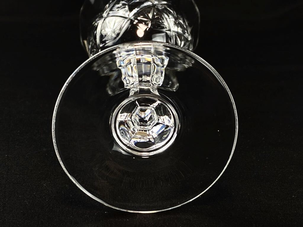 G287 フランス製 Crystal de Flandre クリスタル ワイングラス 2客_画像7