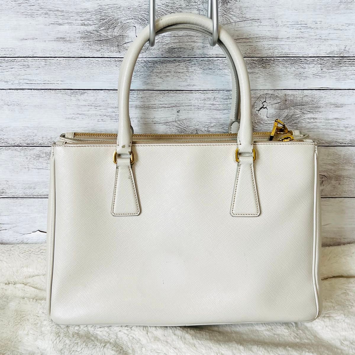 良品】PRADA プラダ ガレリア サフィアーノレザー ハンドバッグ 良品】PRADA プラダ ガレリア サフィアーノレザー ハンドバッグ