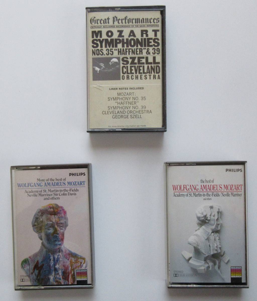 クラシック音楽カセットテープ３本すべて「モーツアルト（MOZART）」の画像1
