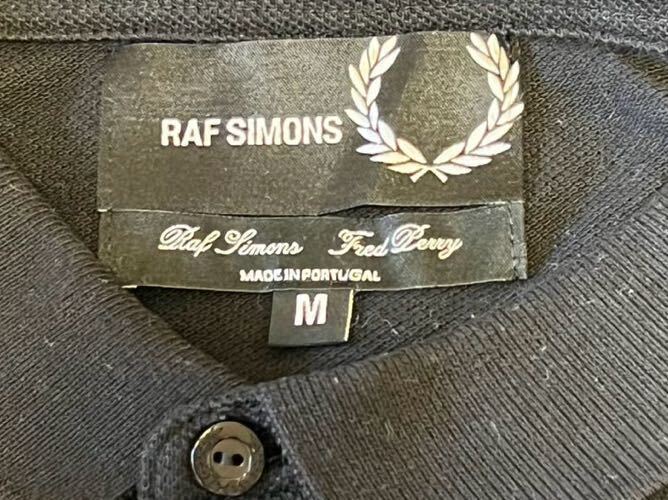 【古着】美品 RAFSIMONS X FREDPERRY ラフシモンズ フレッドペリー コラボ 半袖ポロシャツ サイズM 黒 ブラック_画像4