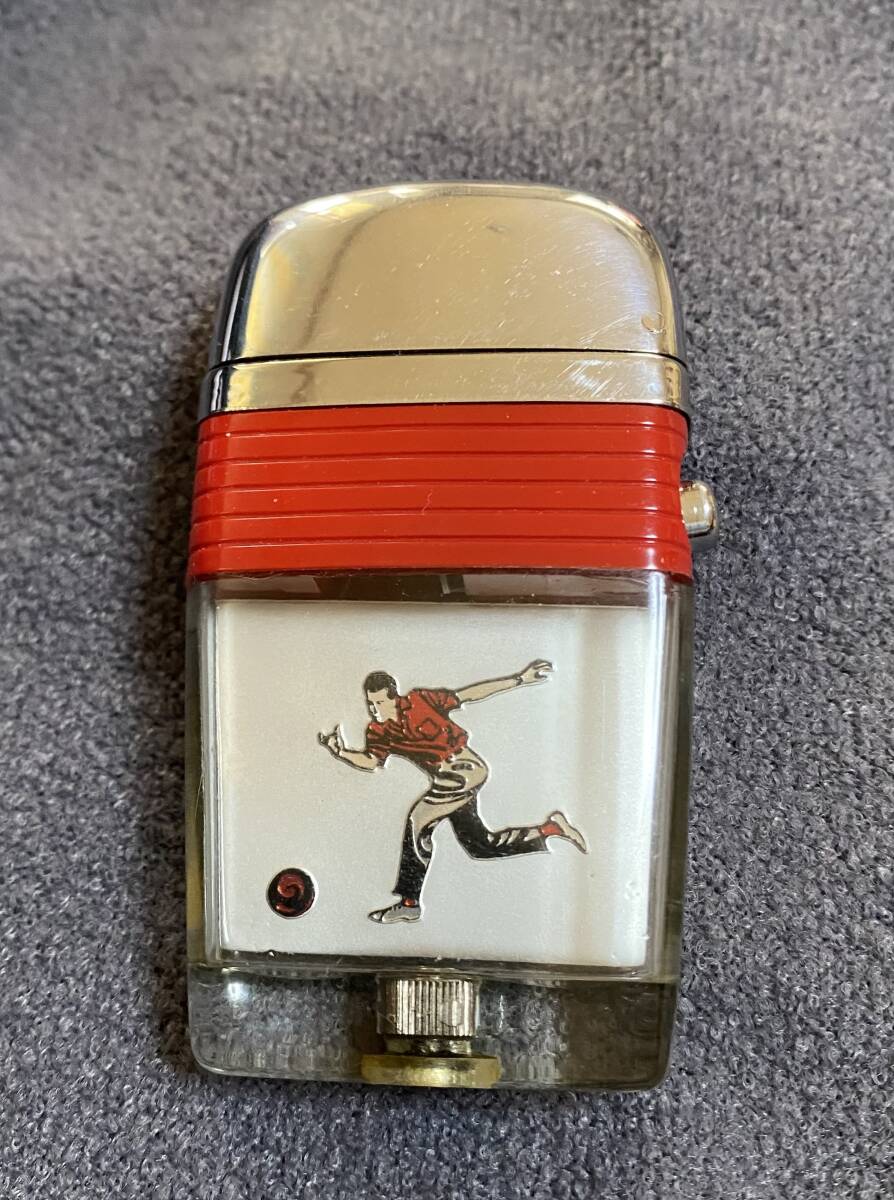 希少！良好！1950年代 オイルライター VU LIGHTER SCRIPTO U.S.A ボウラー 送料185円の画像2