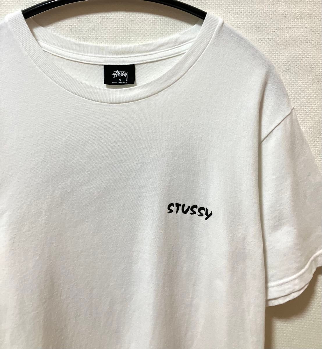 STUSSY ステューシー Tシャツ　丸胴ボディ　ドラゴンデザイン　バッグプリント　メキシコ製