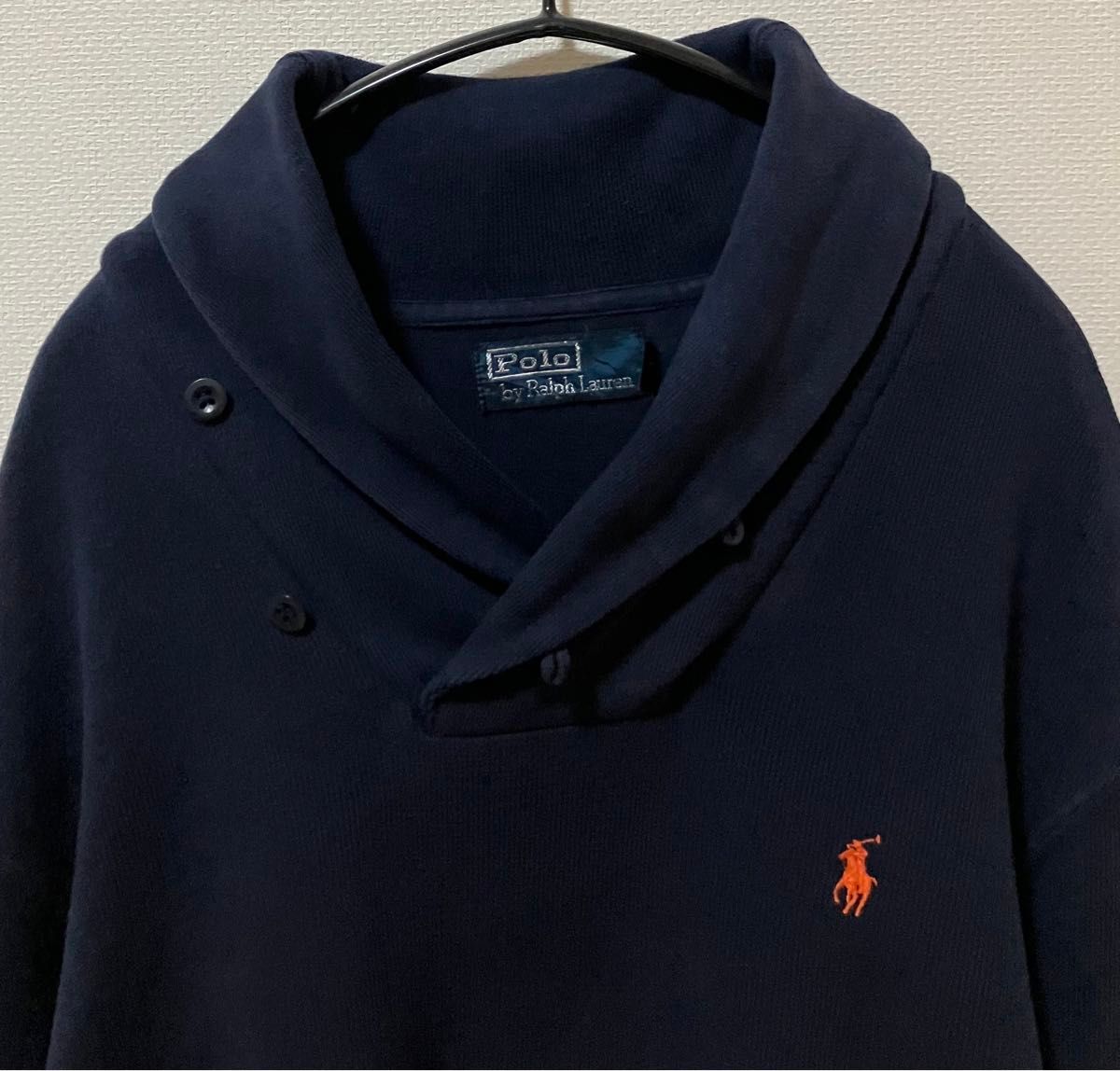 POLO RALPH LAUREN ラルフローレン　ポニー刺繍ロゴショールカラー　ヘビーウェイトスウェット状態良好