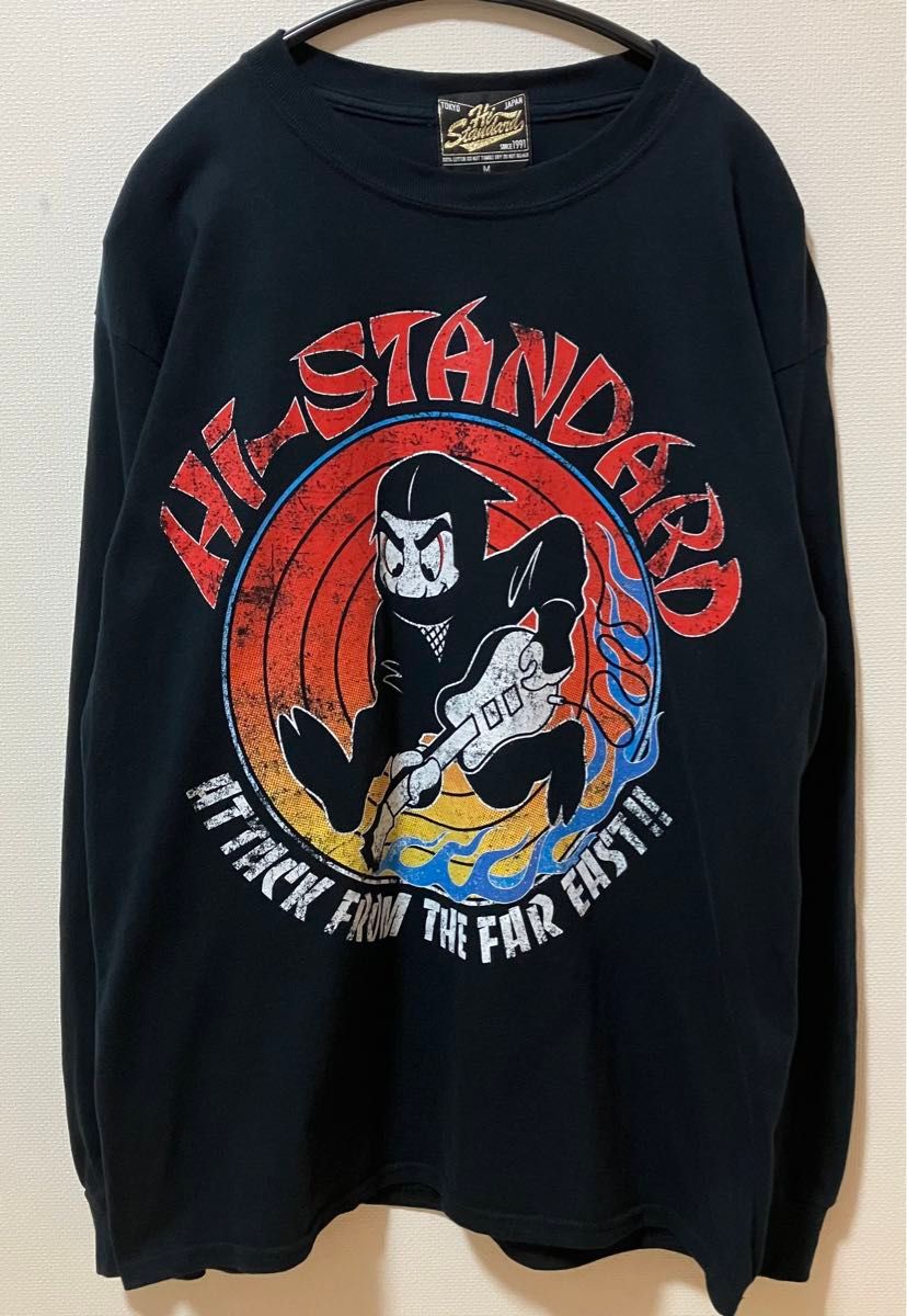 日本製　美品　Hi-STANDARDハイスタンダード　忍者 ロングTシャツ PIZZA OF DEATH バンドTシャツ丸胴ボディ