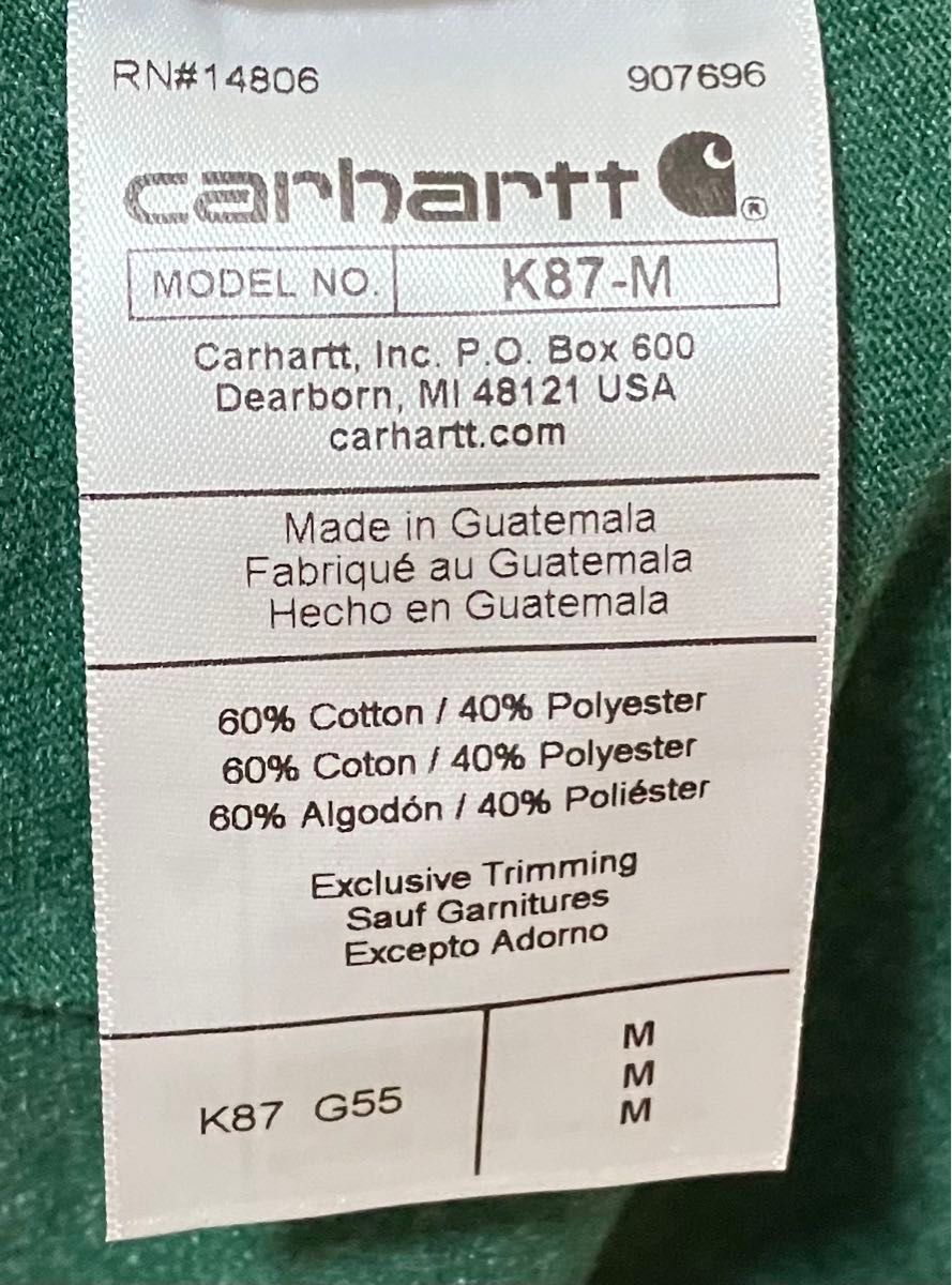 新品未使用タグ付　carhartt カーハート　ポケット付きTシャツ オーバーサイズ ビッグシルエット K 87