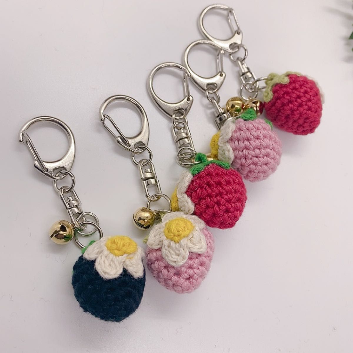 いちご キーホルダー ハンドメイド 手作り 編みぐるみ かわいい セット お得