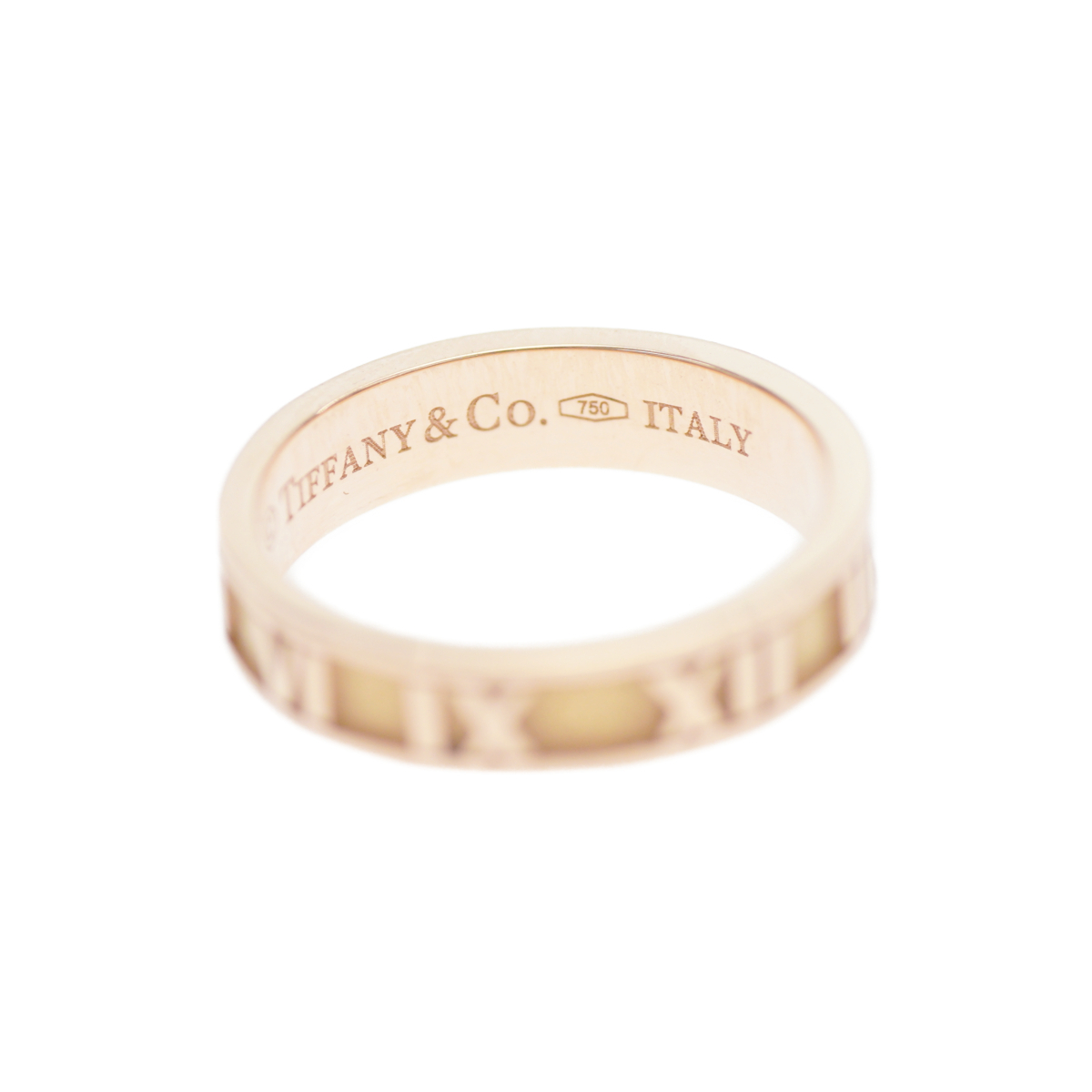 TIFFANY & CO. Tiffany ティファニー 750 K18PG 18金ピンクゴールド アトラス リング 指輪 約8号 ブランドジュエリー アクセサリー_画像5