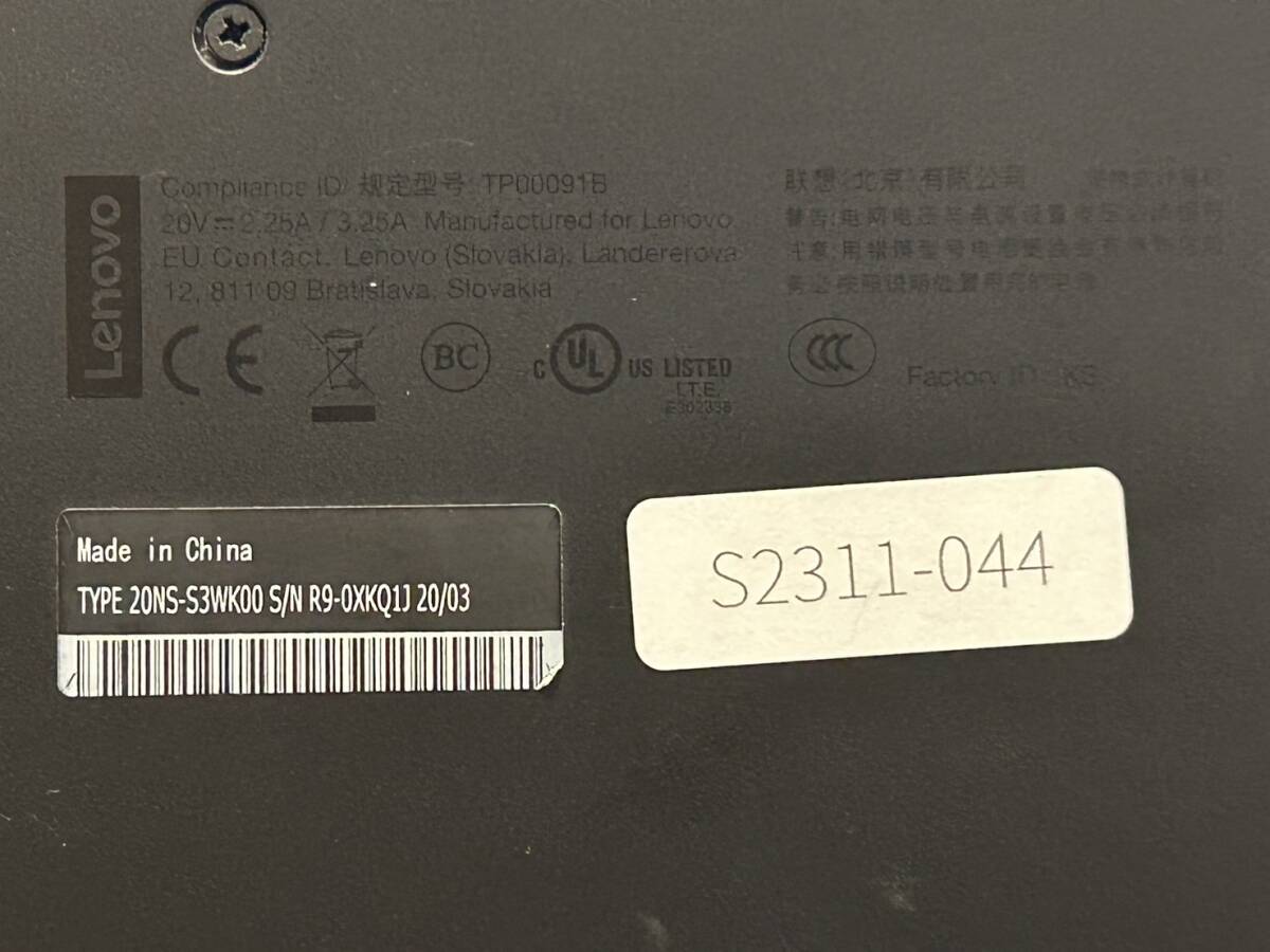 中古 メモリ16GB 画面タッチ Lenovo ThinkPad L390(Core i5-8365U/SSD256GB/13.3FHD(タッチパネル)/Webカメラ/無線LAN)BT残92%/ S2311-044_画像4