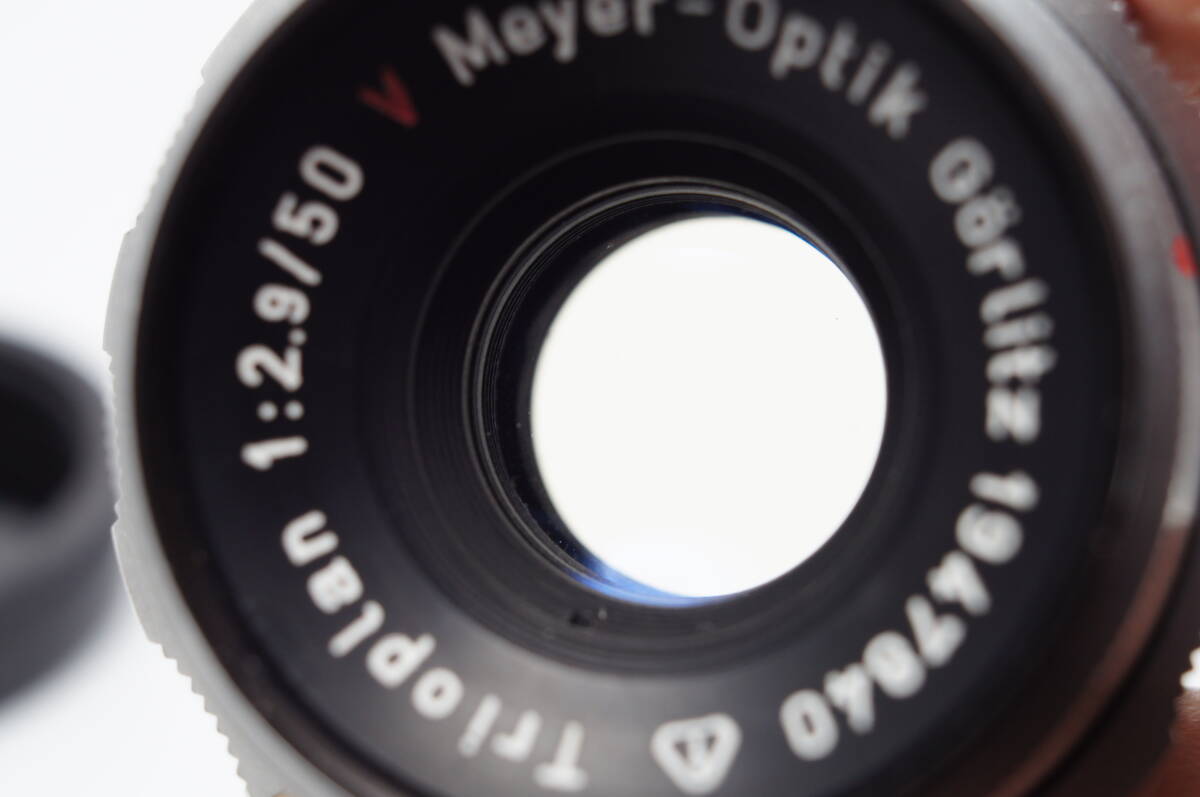 70【良上品 希少】M42 Meyer-Optik Gorlitz Trioplan 1:2,9/50mm マイヤー トリオプラン バブルボケ 赤V オリジナル 1958年製 f2.9_画像6