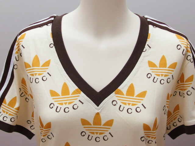  Gucci x Adidas сотрудничество Logo образец футболка M размер [20240402]