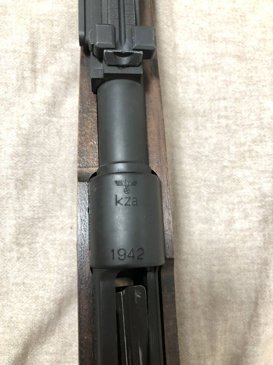 マルシン製 ガスガン ブラックHWウォールナット kar98k 6mmBB弾 本体 中古品の画像4