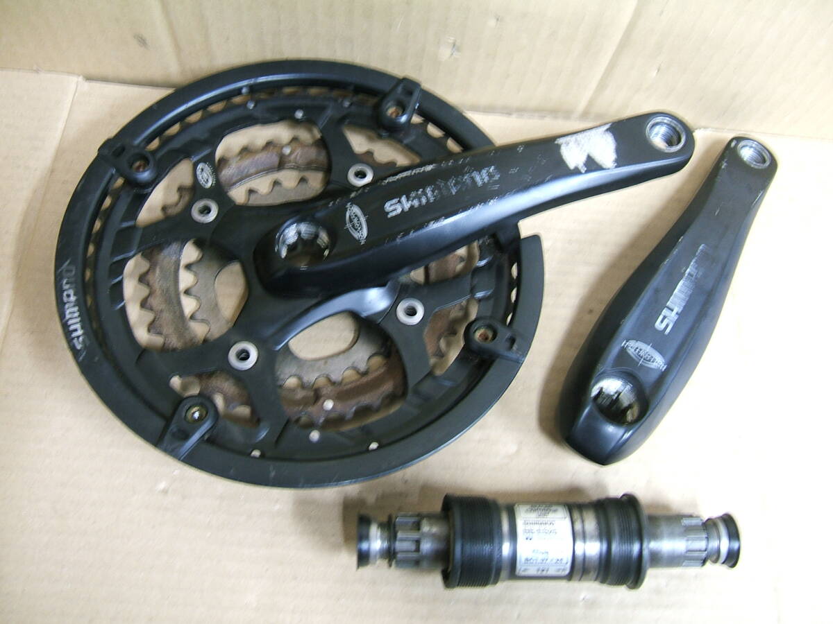 中古 クランクとBBセット 170mm-48-36-26T SHIMANO FC-M521 BB-ES25 　968_画像1