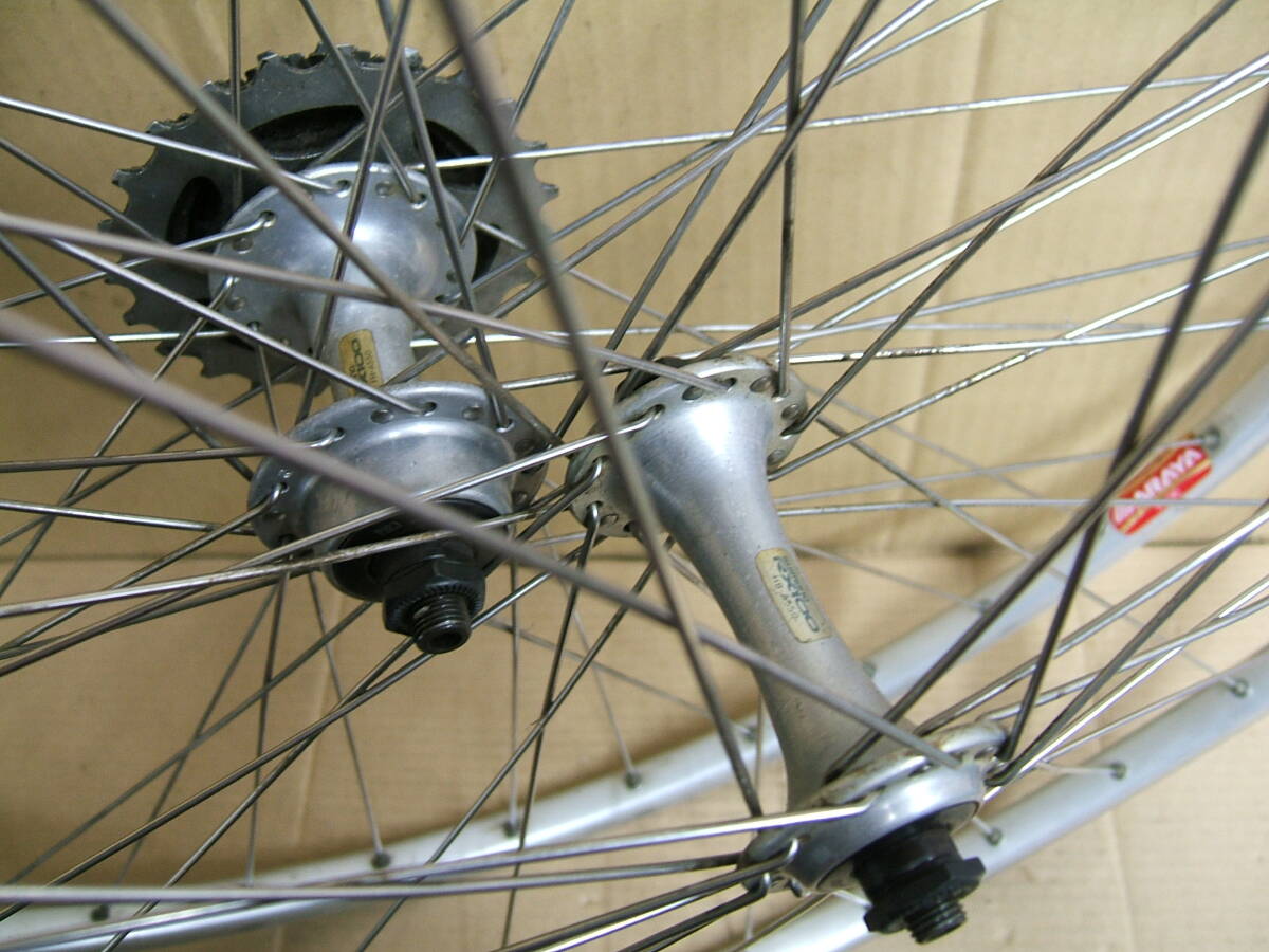 中古 ７００C用前後ホイール クリンチャーリム ７速 ARAYA/SHIMANO 004の画像7