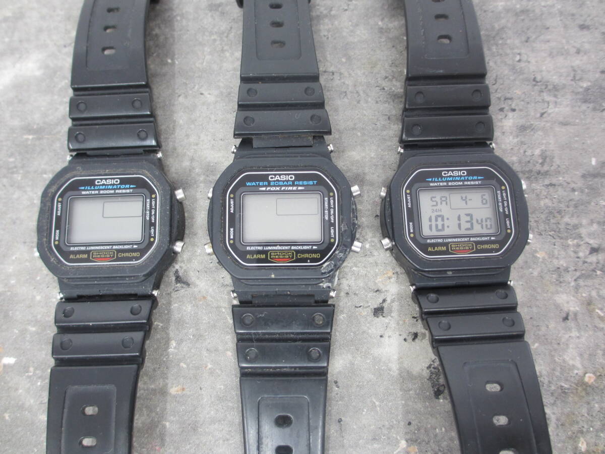 CASIO/カシオ/DW-5600E 3点/G-SHOCK/G-ショック/腕時計/動作未確認 ケース破損 ジャンク_画像1