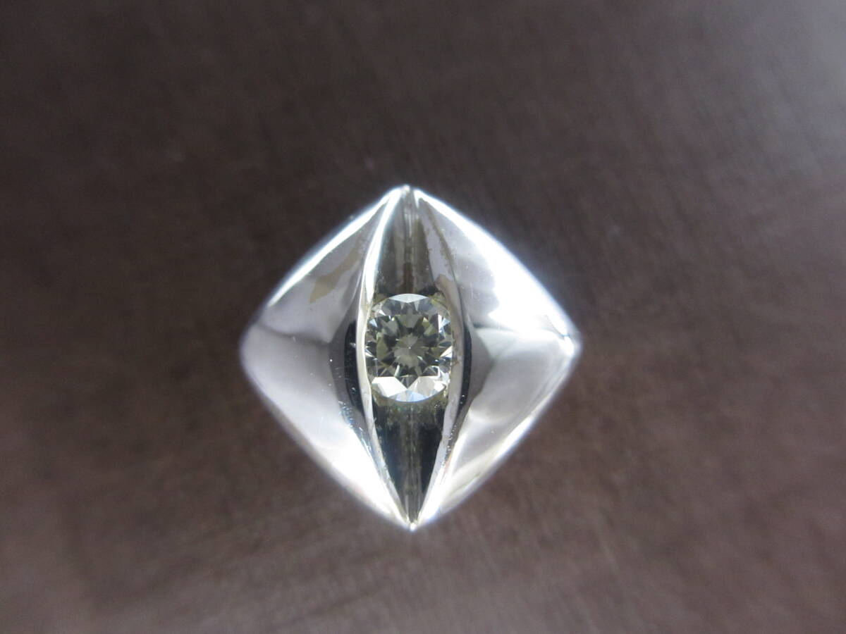 タサキ K18WG 18金 750 総重量 11.93ｇ ネックレス ペンダント ダイヤモンド（1石 0.24ct） ワイヤー チェーン全長 約42cm USED 田崎真珠の画像5