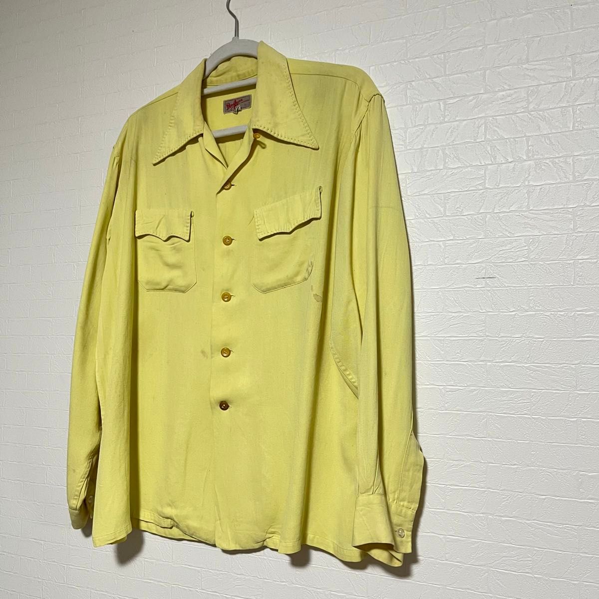 40s レーヨンオープンカラーシャツ rayon vintage