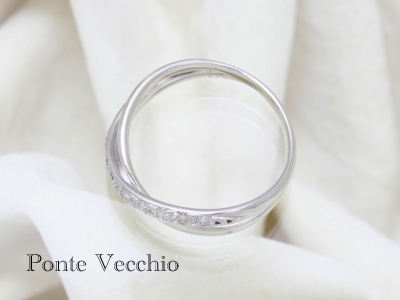 ☆Ponte Vecchio ポンテヴェキオ☆K18WG ダイヤモンド リング