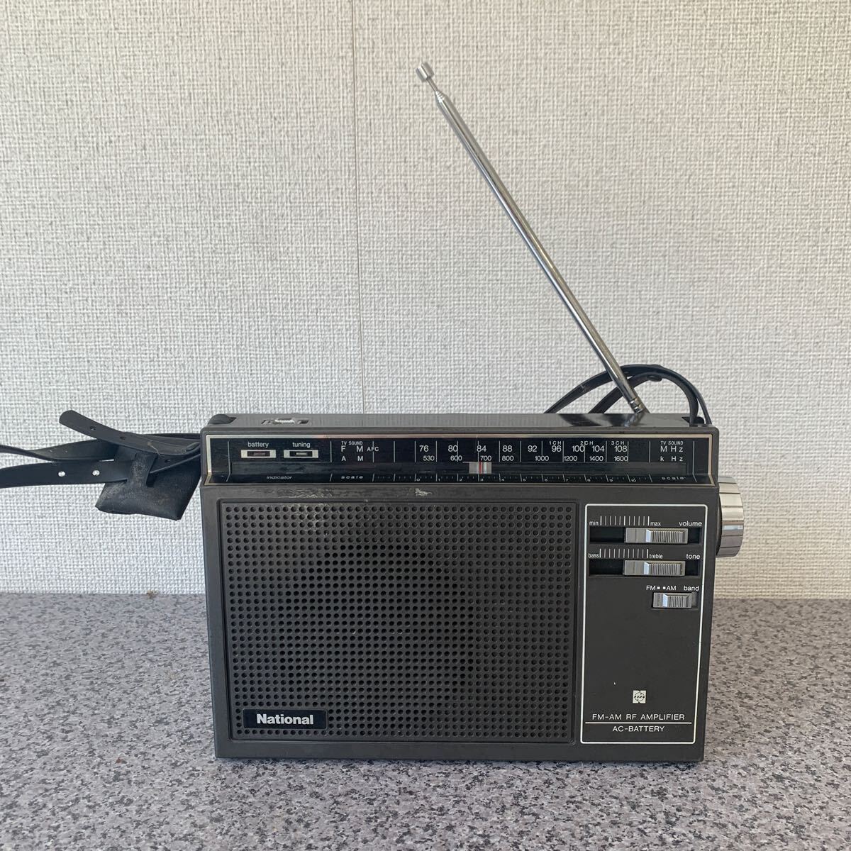電源コード無し 動作未確認 現状品 昭和レトロ ラジオ National ナショナル RF-639 AM FM の画像1