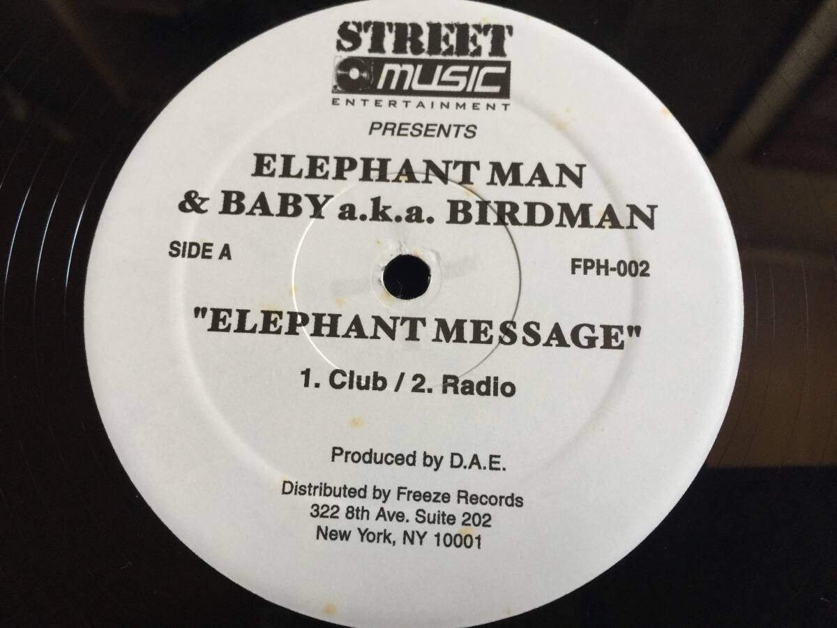 ★Elephant Man & Baby aka Birdman , Jigsy King / Mega Banton / Elephant Message 12EP ★Qsma2★ _画像1