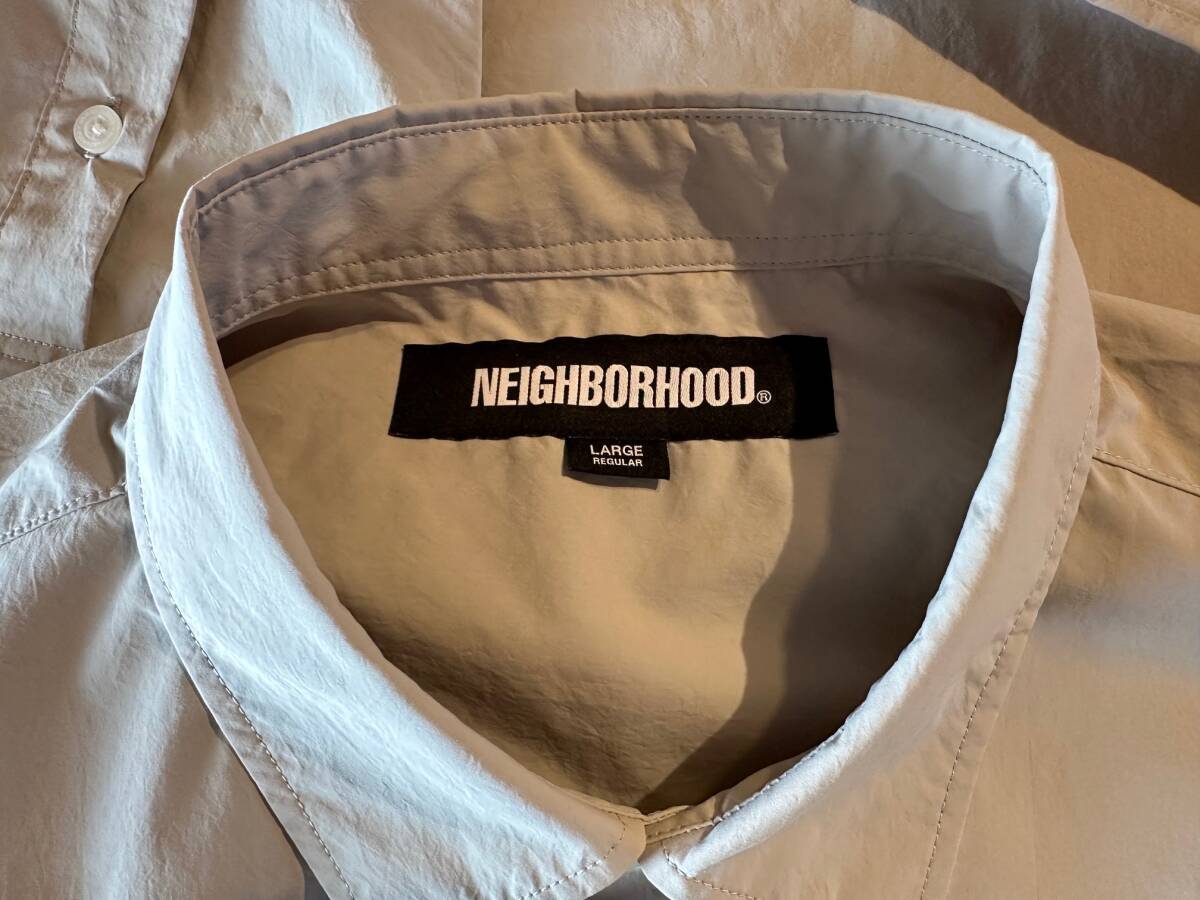 24SS　サイズL 　グレー　OVER SHIRT LS　（241SPNH-SHM03）　ネイバーフッド　neighborhood　NEIGHBORHOOD　薄手シャツ　_画像5