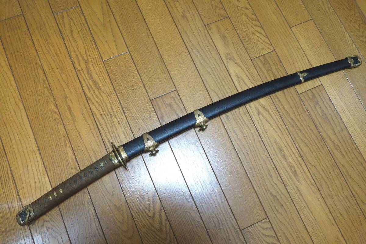  Japan navy battle sward the truth thing battle sward. .. black coating scabbard aluminium fake sword entering army equipment * part removing and so on! a little rattling equipped 