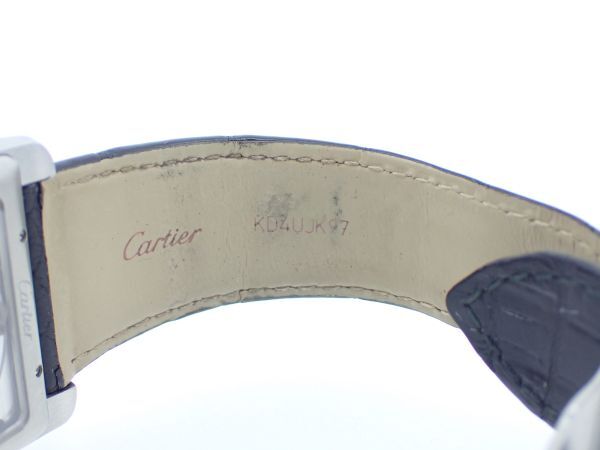 Cartier カルティエ タンクMC 3589 黒文字盤 スモールセコンド スモセコ 裏スケ メンズ 自動巻き 稼動品の画像6