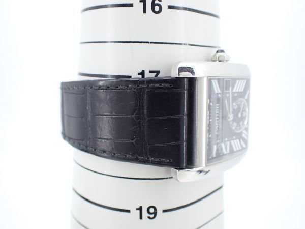 Cartier カルティエ タンクMC 3589 黒文字盤 スモールセコンド スモセコ 裏スケ メンズ 自動巻き 稼動品の画像10