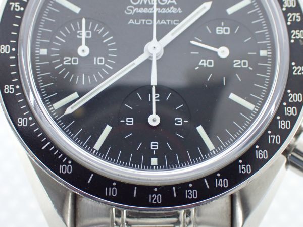 OMEGA オメガ Speedmaster スピードマスター オートマチック メンズ 黒文字盤 自動巻き 腕時計 クロノグラフ スモセコ