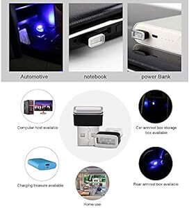 USB 雰囲気ライト、ミニUSBライト、 5個 車内USBナイトライト、 車内デコレーションライト、プラグイン5Vライト車、車、ラの画像5