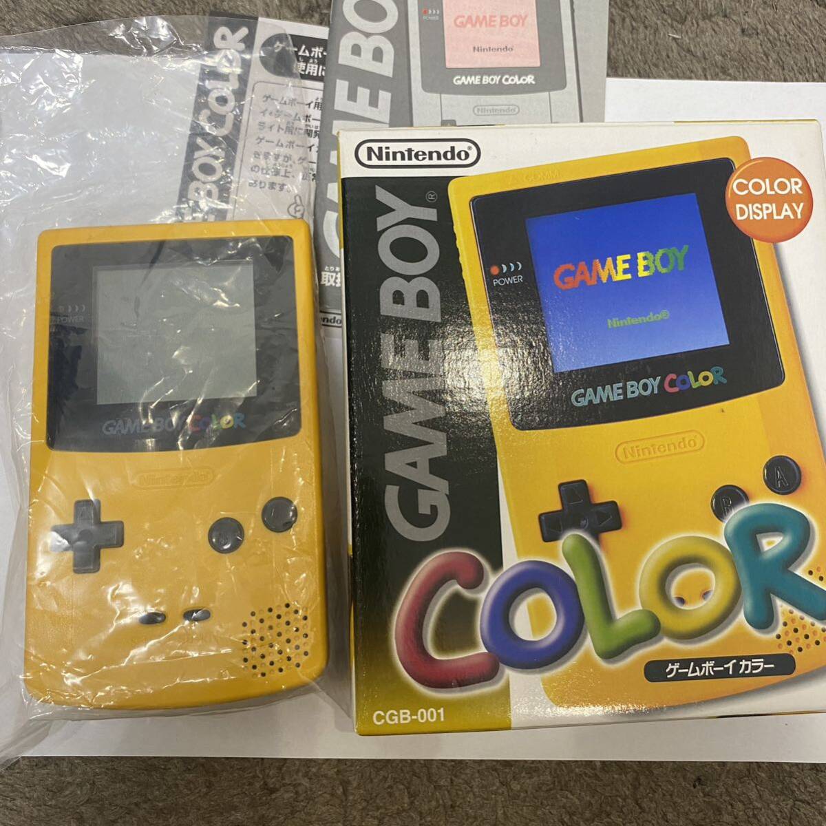  Game Boy цвет # почти новый товар не использовался популярный цвет желтый очень редкий GBC nintendo инструкция коробка Nintendo Nintendo Game Boy 