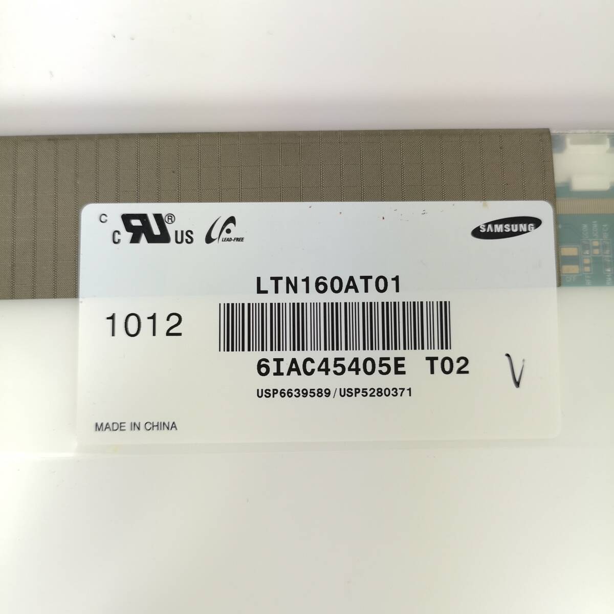ジャンク 液晶パネル Samsung LTN160AT01-T01 動作確認済み J00002 PCパーツ モニター ディスプレイ 液晶パネル 修理部品 eDrD の画像3