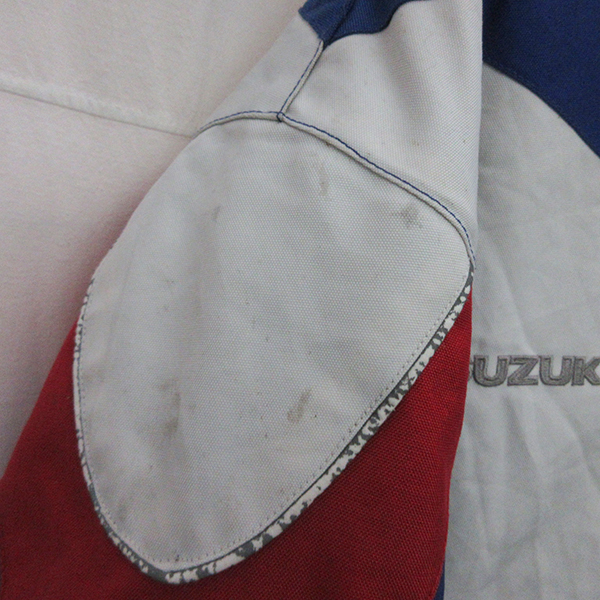 ■SUZUKI スズキ ライディングジャケット XL 肩・肘パット バイクジャケット トリコロール バイクウェア レーシングジャケットの画像9