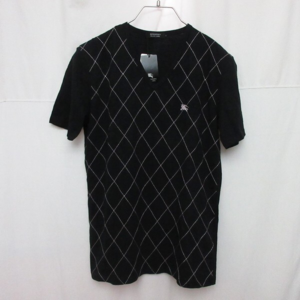  unused * tag attaching #BURBERRY BLACK LABEL Burberry Black Label T-shirt V neck a-ga il three . association 