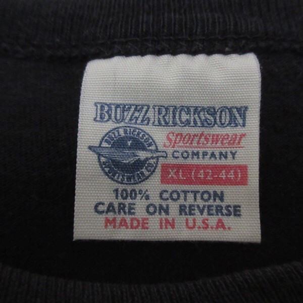 USA製■BUZZ RICKSON’S バズリクソンズ Tシャツ XL JOLLY ROGERS ジョリーロジャース カットソー ブラック VF-61 東洋エンタープライズの画像7