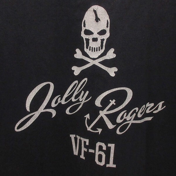USA製■BUZZ RICKSON’S バズリクソンズ Tシャツ XL JOLLY ROGERS ジョリーロジャース カットソー ブラック VF-61 東洋エンタープライズの画像4