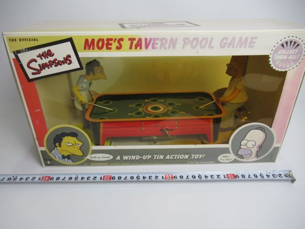USA シンプソンズ フィギュア THE Simpsons MOE'S TAVERN POOL GAME A Wind-Up Tin Action Toy ビンテージ ブリキ_画像5