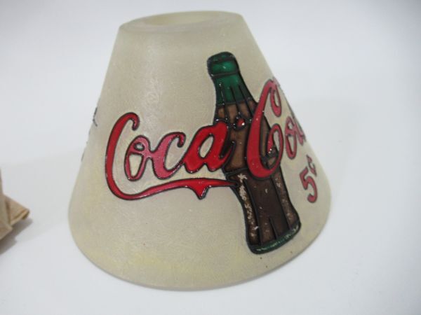 Coca-Cola コカ・コーラ キャンドルライト テーブルライト ビンテージ アンティーク SHADED VOTIVE HOLDERS ステンドグラス風 5＄_画像4