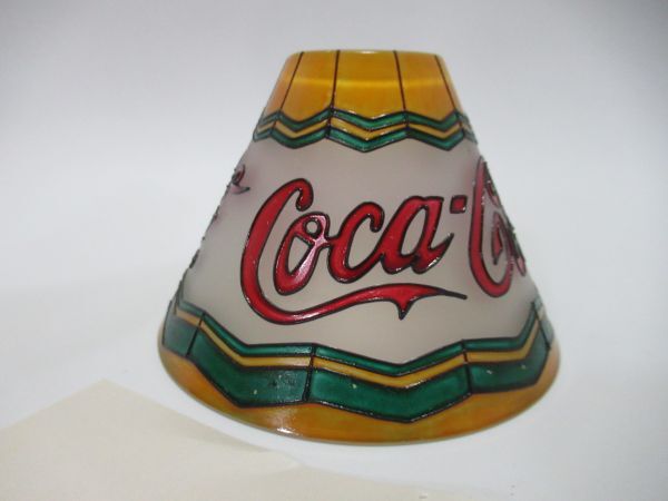 Coca-Cola Coca * Cola свеча свет настольный светильник Vintage античный SHADED VOTIVE HOLDERS витражное стекло способ очень редкий 