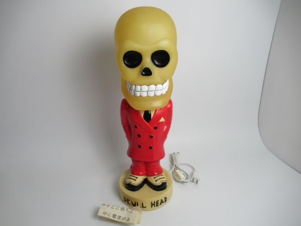 CHARACTER LAMP 置物 ランプ ビンテージ SKULL HEAD スカルヘッド キャラクターランプ 照明 骸骨 ガイコツ 大型_画像4