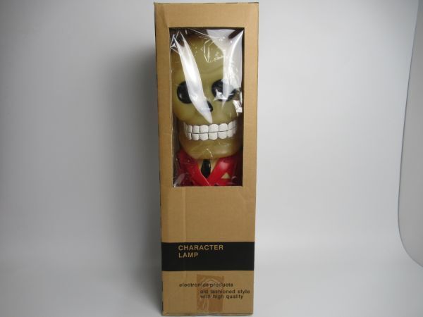 CHARACTER LAMP 置物 ランプ ビンテージ SKULL HEAD スカルヘッド キャラクターランプ 照明 骸骨 ガイコツ 大型_C4-240429-K1