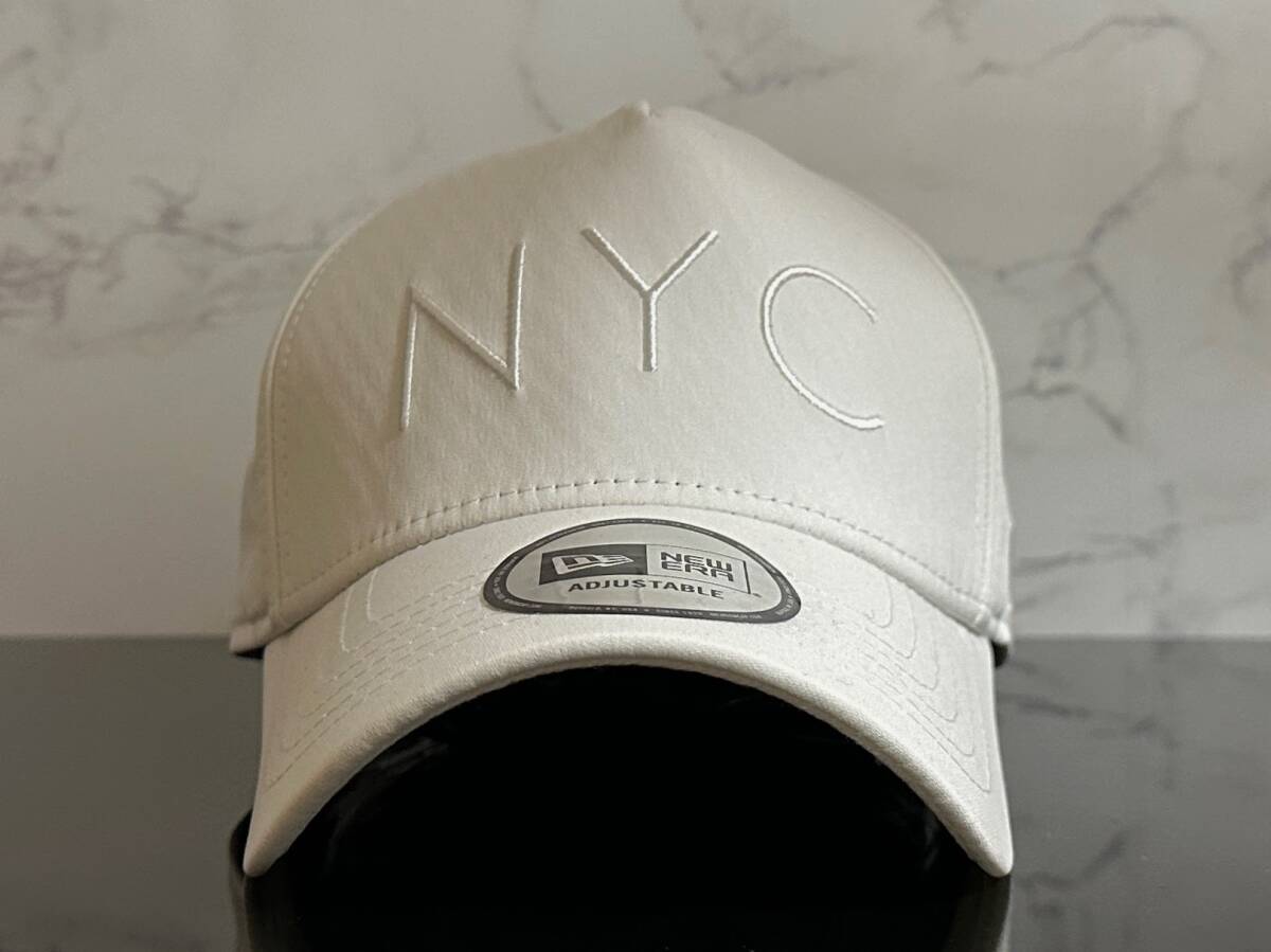 【未使用品】24E 上品★NEW ERA ニューエラ×NYC NEW YORK CITY コラボ キャップ 上品で高級感のあるホワイトの伸縮素材♪《FREEサイズ》
