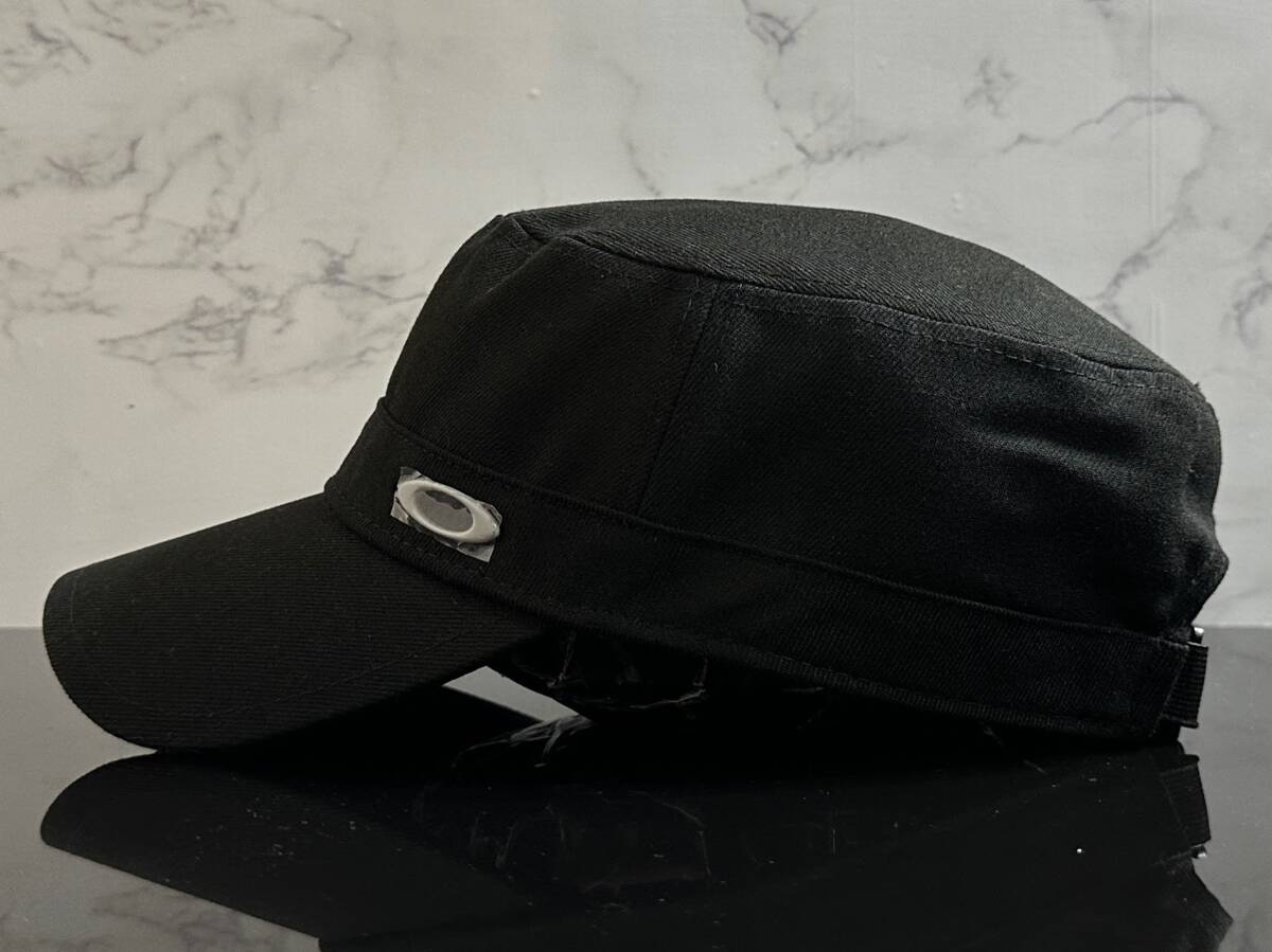 【未使用品】310KD 上品★OAKLEY オークリー ワークキャップ 帽子 CAP 上品で高級感のあるブラックにグレーのメタル製ロゴ《FREEサイズ》の画像5