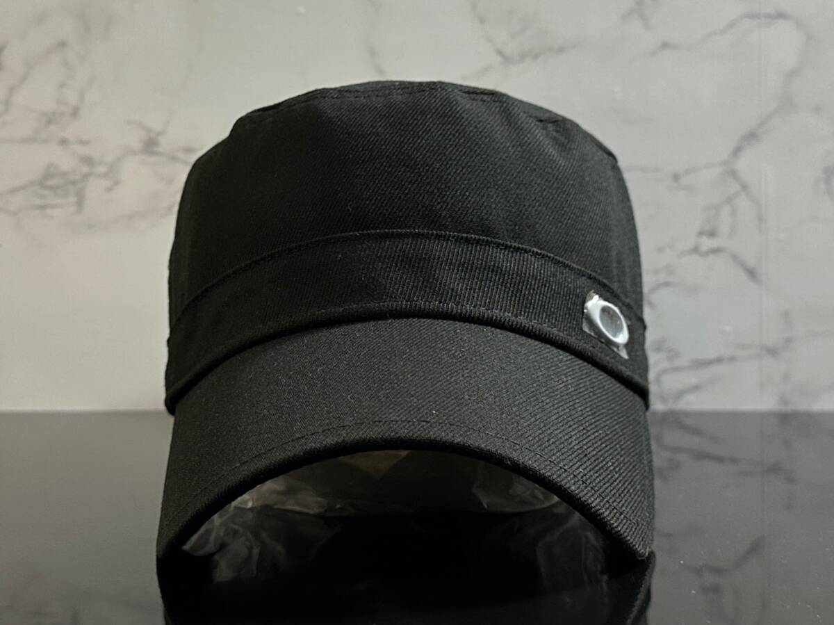 【未使用品】310KD 上品★OAKLEY オークリー ワークキャップ 帽子 CAP 上品で高級感のあるブラックにグレーのメタル製ロゴ《FREEサイズ》の画像2