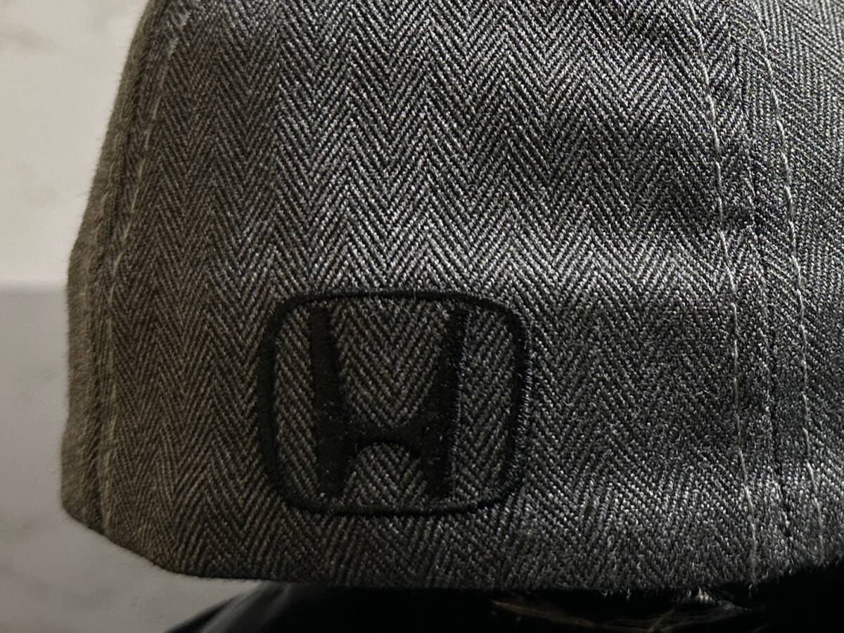 【未使用品】126KE 訳あり★Honda ホンダ キャップ 帽子 CAP クールなグレー系 ヘンリボーン柄の伸縮素材！《伸縮前57㎝～60㎝位迄》の画像7