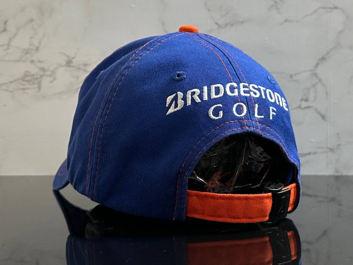 【未使用品】285KB★BRIDGESTONE GOLF ブリジストン ゴルフキャップ 帽子 CAP クールなブルーのコットン素材にオレンジロゴ《FREEサイズ》_画像7