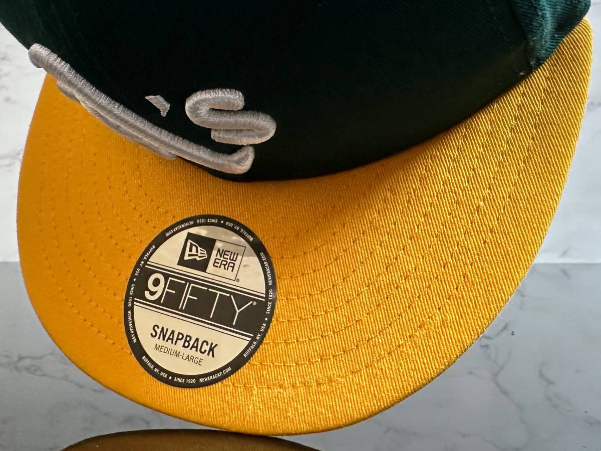 【未使用品】31F★NEW ERA ニューラ 9FIFTY×MLB オークランド アスレチックス Oakland Athletics キャップ 帽子《サイズ MEDIUM-LARGE》の画像8