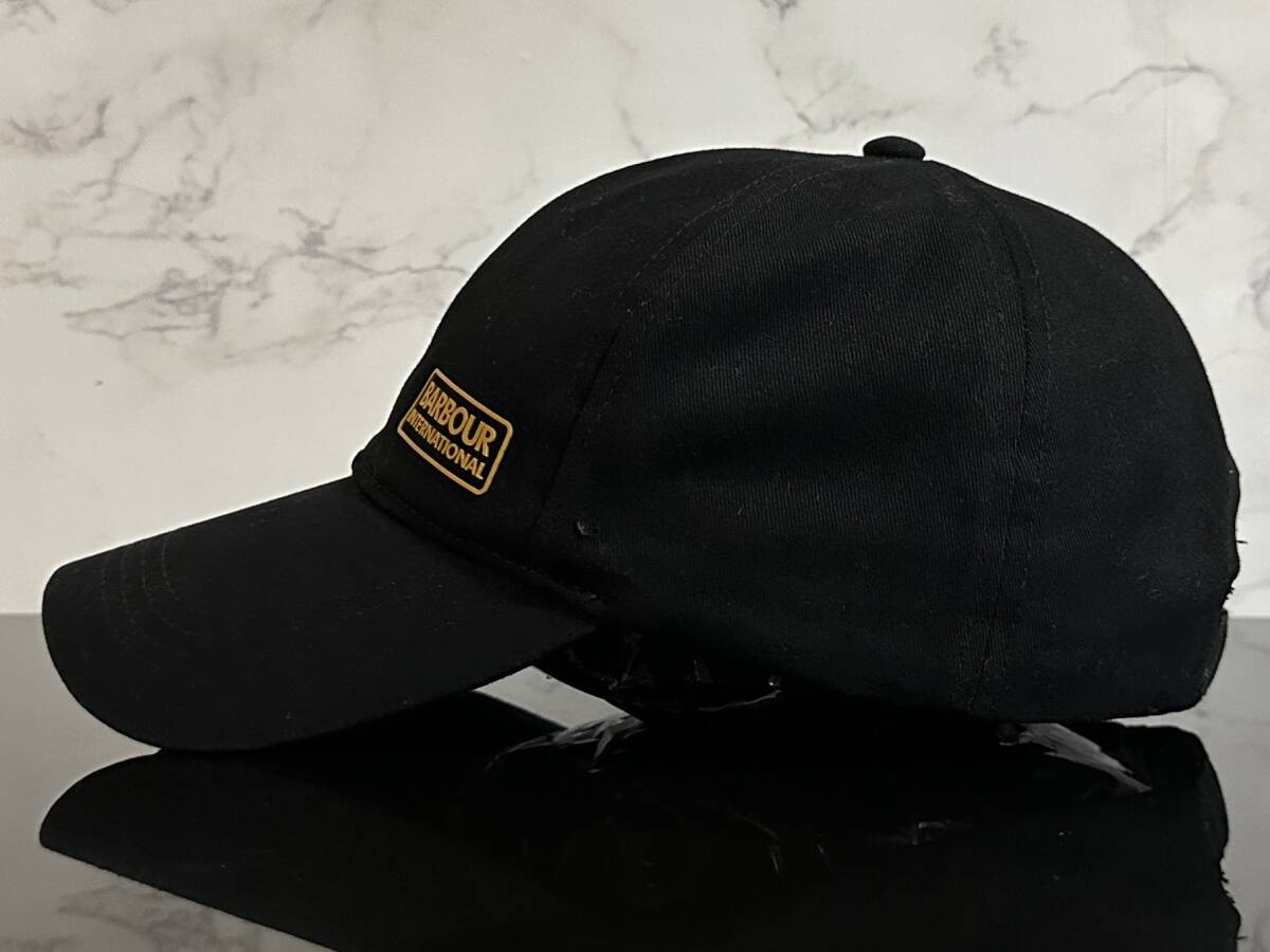 【未使用品】237KA★BARBOUR バーブァー キャップ 帽子 CAP ファンにも嬉しい上品で高級感のあるブラックにイエローロゴ《FREEサイズ》_画像3