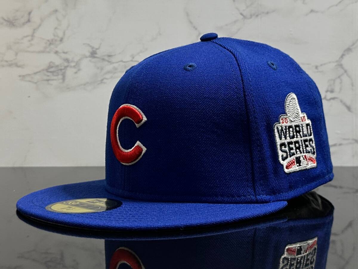 【未使用品】19IA 訳あり★NEW ERA ニューエラ 59FIFTY×MLB カブス CHICAGO CUBS WORLD SERIES キャップ 帽子 CAP《SIZE 7 1/4・57.7㎝》_画像1