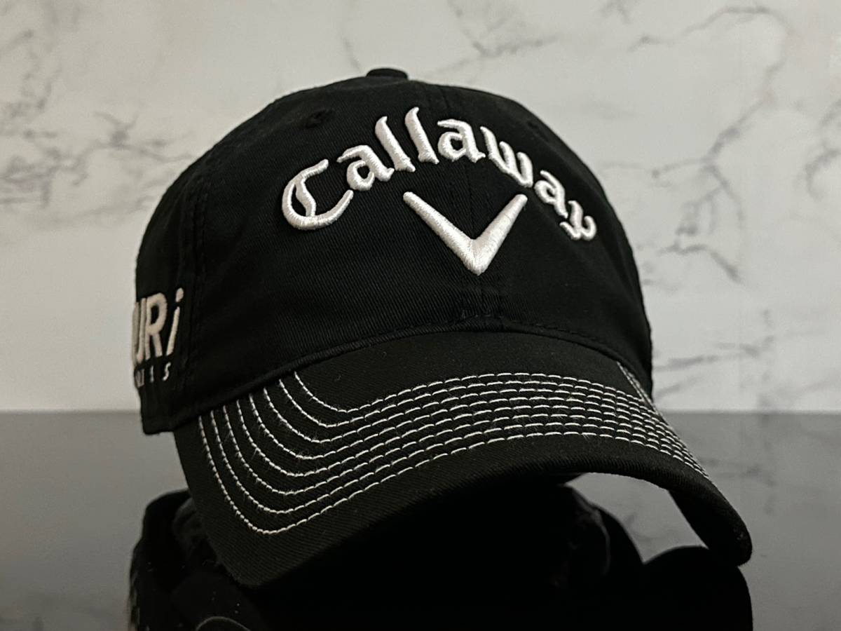 【未使用品】64A 上品★Callaway Golf キャロウェイ ゴルフ キャップ 帽子 CAP 上品で高級感のあるブラックにシリーズロゴ《FREEサイズ》の画像1