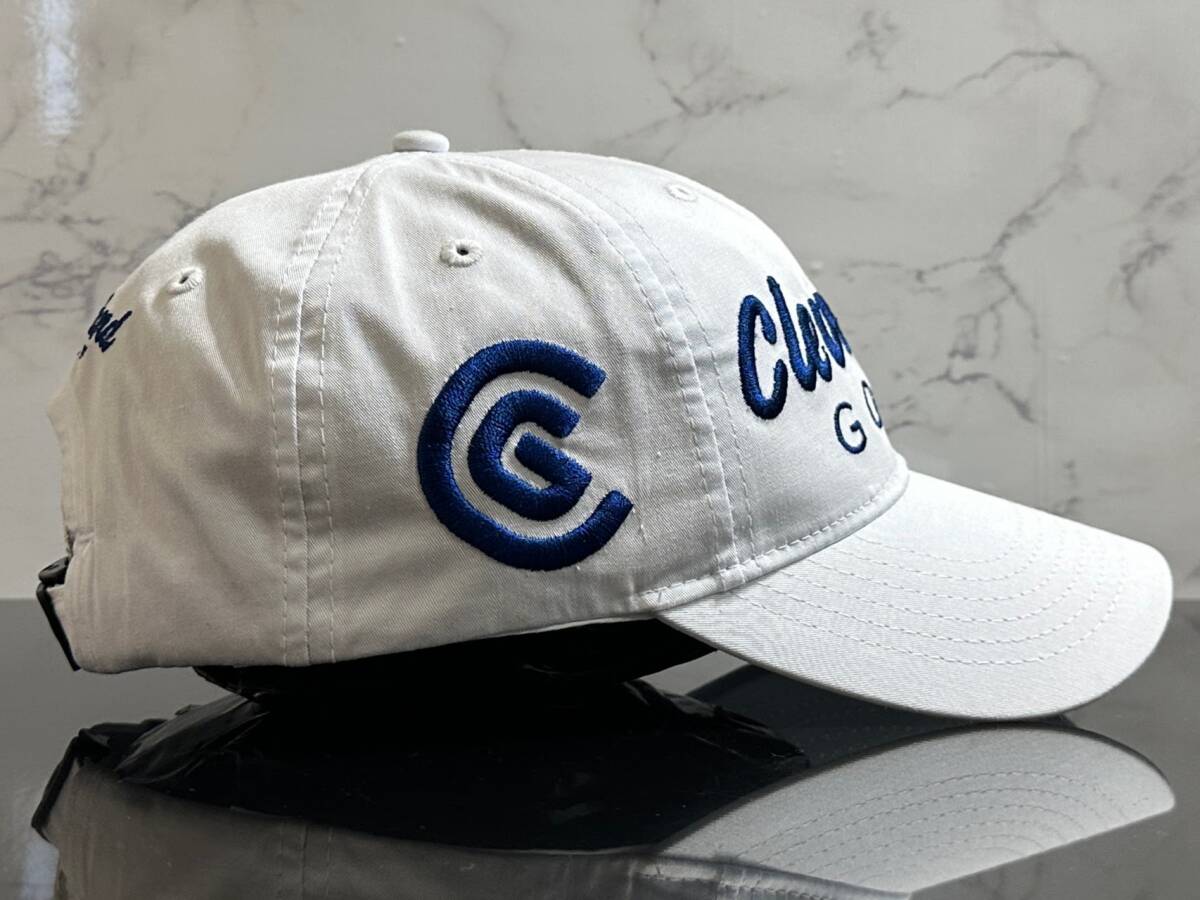 【未使用品】320KB★Cleveland GOLF クリーブランド ゴルフキャップ 帽子 CAP 上品で高級感のあるホワイトのコットン素材♪《FREEサイズ》の画像3